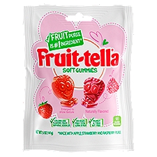Fruit-tella Apple, Strawberry and Raspberry Puree Soft Gummies, 5 oz