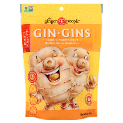 The Ginger People Gin-Gins Double Strength Hard Ginger Candy, 3 oz