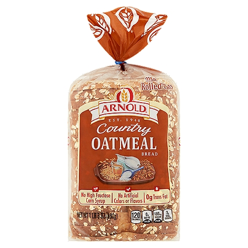 Arnold Country Oatmeal Bread, 1 lb 8 oz
Deliciously made with quality ingredients and baked up soft and hearty, our Country breads are a simple choice that supports your goal of living a balanced life of well-being.