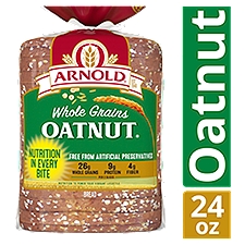 Arnold Whole Grains Oatnut Bread, 8 oz, 24 Ounce