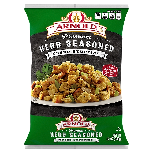Arnold Premium Herb Seasoned Cubed Stuffing, 12 oz
Great bread makes great stuffing, so for a dish that will have your family and friends coming back for seconds, count on Arnold Herb Seasoned Cubed Stuffing. Made with only the best ingredients, you'll be proud to call it your own!