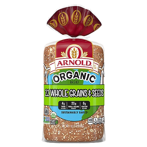 Arnold Organic 22 Whole Grains & Seeds Bread, 1 lb 11 oz
Our Arnold Organic 22 Grains & Seeds bread is Non-GMO and full of flax seed, chia and ancient grains. It's deliciously real - how bread should be.