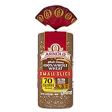 Arnold Whole Grains 100% Whole Wheat Small Slice Bread, 18 Ounce
