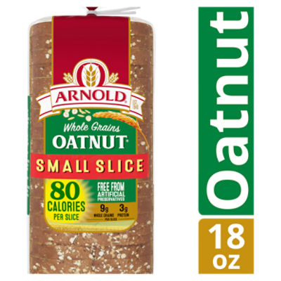 Arnold Oatnut Whole Grains Small Slice Bread, 1 lb 2 oz, 18 Ounce