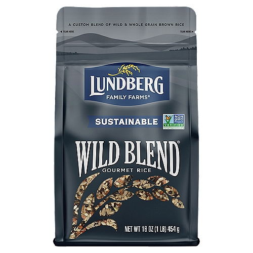 Lundberg Family Farms 1LB WILD BLEND® RICE
Savor the rich color, full-bodied flavor, and whole grain goodness of black, brown, red, and wild rice. Wild Blend® is both beautiful and versatile, so you can serve it year-round for everyday meals and special occasions, with everything from winter soups to summer salads.

Wild Blend Gourmet Rice

We use 100% renewable energy to manufacture our rice.