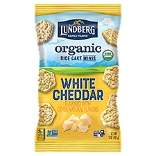Lundberg Family Farms Og Mini White Cheddar, Rice Cakes, 5 Ounce