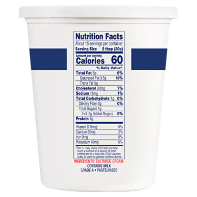 Daisy Sour Cream Nutritional Information Home Alqu