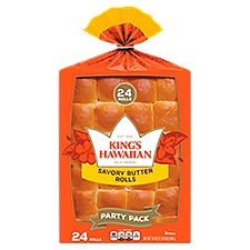 King's Hawaiian Savory Butter Rolls Party Pack, 24 count, 24 oz