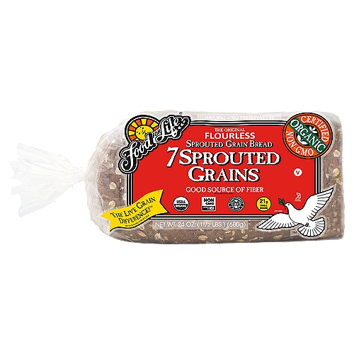 Food for Life The Original Flourless 7 Sprouted Grain Bread, 24 oz