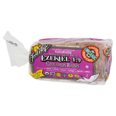 Food For Life Ezekiel 4:9 Cinnamon Raisin Sprouted Grain Bread, 24 oz