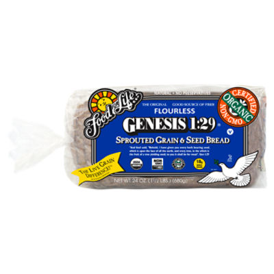 Food for Life Genesis 1:29 The Original Flourless Sprouted Grain & Seed Bread, 24 oz