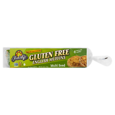 Food For Life Multi Seed Gluten Free English Muffins, 6 count, 18 oz