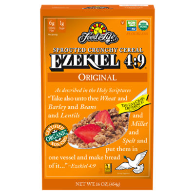 Food for Life Ezekiel 4:9 Original Sprouted Crunchy Cereal, 16 oz