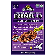 Food For Life Ezekiel 4:9 Cinnamon Raisin Sprouted Crunchy, Cereal, 16 Ounce