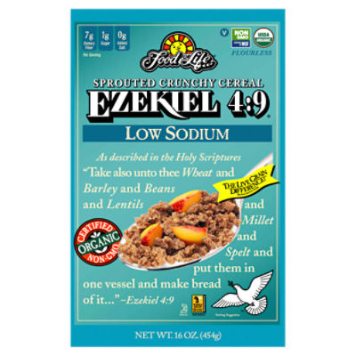 Food For Life Ezekiel 4:9 Low Sodium Sprouted Crunchy Cereal, 16 oz