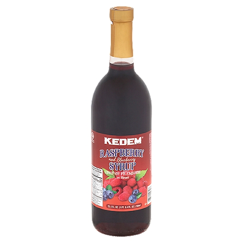 Kedem Raspberry and Blueberry Syrup, 25.4 fl oz