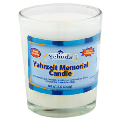 Yehuda Yahrzeit Memorial Candle, 2.47 oz