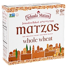 Yehuda Matzos Jerusalem Baked Whole Wheat Matzos, 10.05 oz