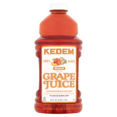 Kedem 100% Peach Flavored Grape Juice, 64 fl oz
