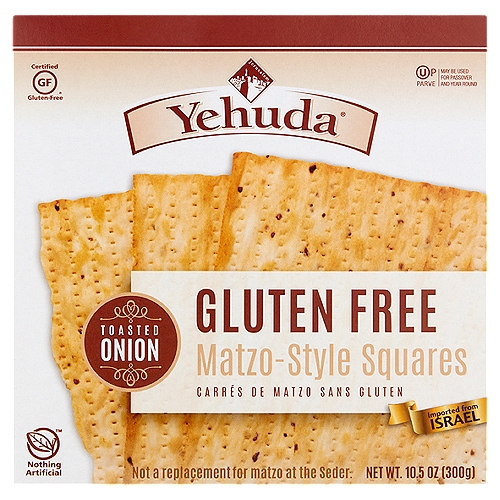 Yehuda Toasted Onion Gluten Free Matzo-Style Squares, 10.5 oz