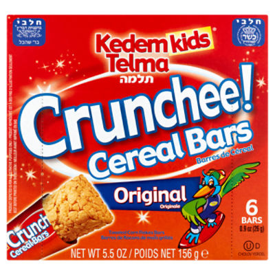 Kedem Kids Telma Crunchee! Original Cereal Bars, 0.9 oz, 6 count