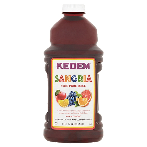 Kedem Sangria 100% Pure Juice, 64 fl oz