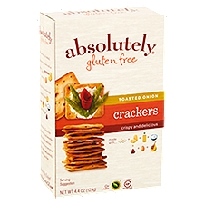 Absolutely Gluten Free Toasted Onion Crackers, 4.4 oz