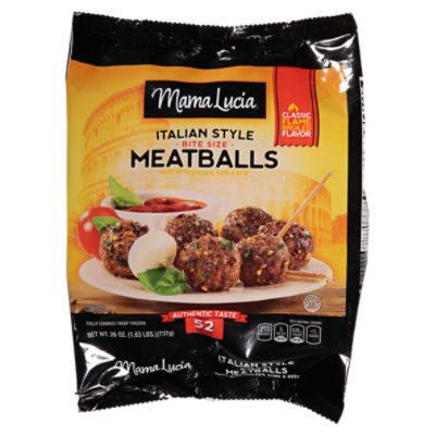 Mama Lucia Classic Flame Broiled Flavor Italian Style Meatballs Bite ...