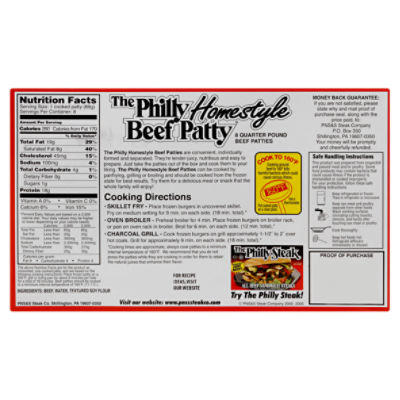 Hamburger Patty Nutrition Facts
