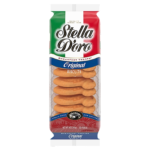 Stella D'oro Roman Original Breakfast Treats are the perfect complement to your favorite cup of coffee. They have that famous Stella D'oro Italian touch of great taste, tradition and quality. Stella D'oro lightly sweet, simply Italian! Since 1930, Stella D'oro has given consumers an authentic Italian bakery experience with every bite. Today, Stella D'oro's line of high-quality products includes a delectable variety of Italian-style cookies, breakfast treats, and baked to golden perfection breadsticks.