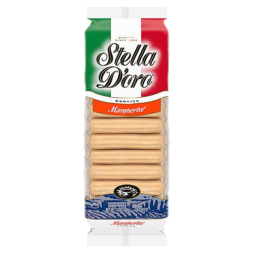 Stella D'oro Margherite Cookies, 12 oz
Stella D'oro Margherite cookies are the perfect complement to your favorite cup of coffee. These lightly sweet vanilla flavored cookies have that famous Stella D'oro Italian touch of great taste, tradition and quality. Since 1930, Stella D'oro has given consumers an authentic Italian bakery experience with every bite. Today, Stella D'oro's line of high-quality products includes a delectable variety of Italian-style cookies, breakfast treats, and baked to golden perfection breadsticks.