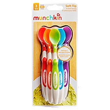 Munchkin Infant Spoons, Soft-Tip 3 M+, 6 Each