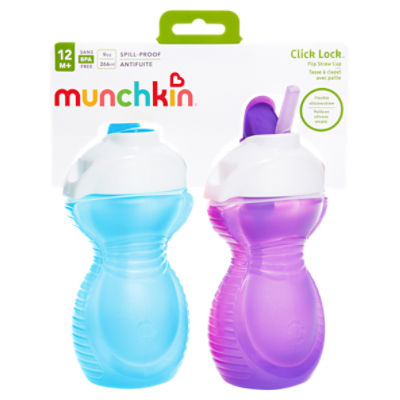 9oz Click Lock™ Flip Straw Cup - 2pk - ShopRite