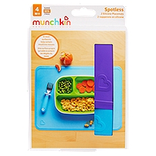 Munchkin Spotless Silicone Placemats, 4+ Months, 2 count