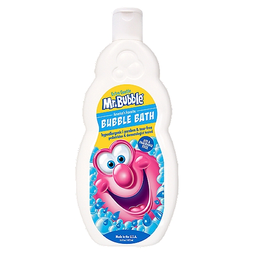 Mr. Bubble Extra Gentle Bubble Bath, 16 fl oznWhy You Will L♥ve It...nParaben, fragrance, dye & tear-freenMakes Tons of bubbles!nEnriched with aloe & vitamin enDermatologist & pediatrician tested