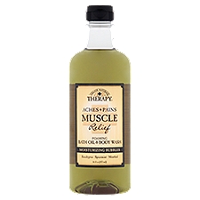 Village Naturals Therapy Aches + Pains Muscle Relief Foaming Bath Oil & Body Wash, 16 fl oz