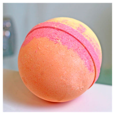 coral party bath bomb