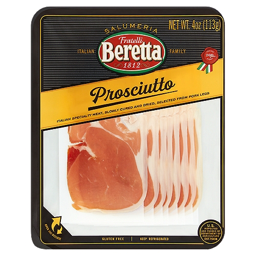 Fratelli Beretta Sliced Prosciutto, 4 oz