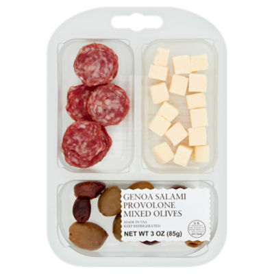 Fratelli Beretta Genoa Salami Provolone Mixed Olives, 3 oz, 3 Ounce