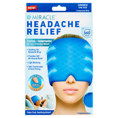 Miracle Headache Relief Unisex Compression Wrap, One Size - The Fresh Grocer