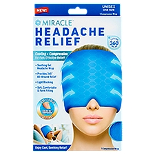 Miracle Headache Relief Unisex Compression Wrap, One Size