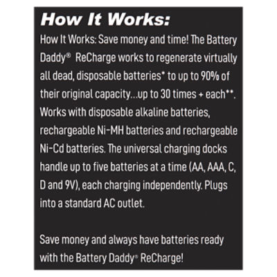 Battery Daddy Recharge Universal Battery Charger