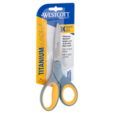 Westcott Titanium Bonded Straight Scissors, 8 Inches
