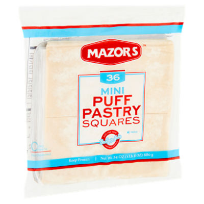 Mazors Mini Puff Pastry Squares, 36 count, 24 oz