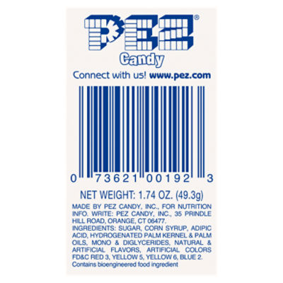 Pez Assorted Fruit Flavors Candy, 1.74 oz