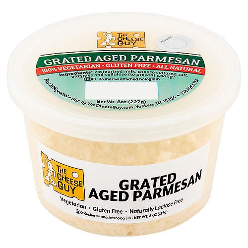 The Cheese Guy Grated Aged Parmesan Cheese, 8 oz