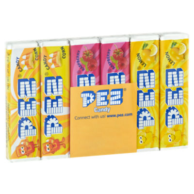 Pez Candy Corn, Raspberry, Lemon Candy, 6 count, 1.74 oz