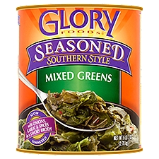 Glory Foods Seasoned Southern Style Mixed Greens, 6 lb 2 oz, 98 Ounce