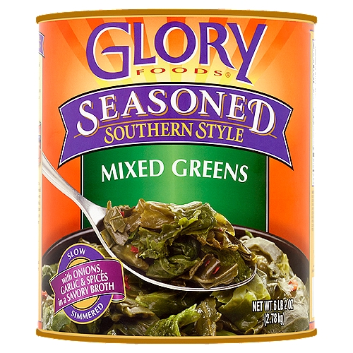 Glory Foods Seasoned Southern Style Mixed Greens, 6 lb 2 oz