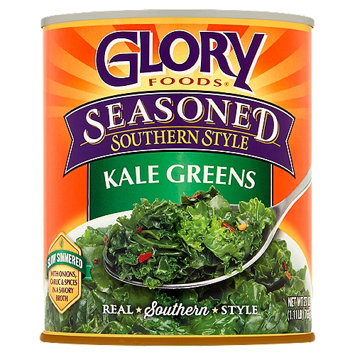 Glory Foods Seasoned Southern Style Kale Greens, 27 oz